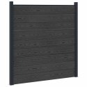 PANEL OGRODZENIOWY 2 EL. WPC I ALUMINIUM CZARNY 353X186CM