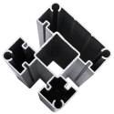PANEL OGRODZENIOWY 2 EL. WPC I ALUMINIUM BRĄZOWY 353X186CM