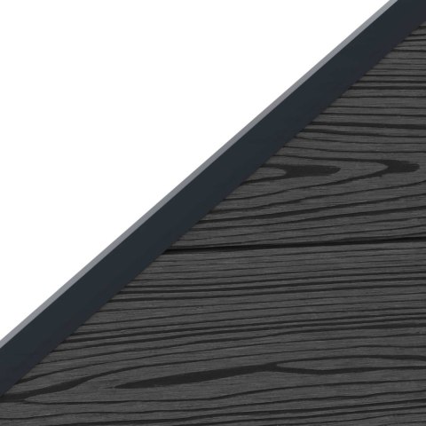 PANEL OGRODZENIOWY 3 EL. WPC I ALUMINIUM CZARNY 446X186CM
