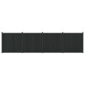 PANEL OGRODZENIOWY 4 EL. WPC I ALUMINIUM CZARNY 705X186,5CM
