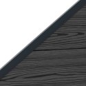 PANEL OGRODZENIOWY 5 EL. WPC I ALUMINIUM CZARNY 792X186CM