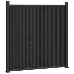PANEL OGRODZENIOWY 5 EL. WPC I ALUMINIUM CZARNY 880X186,5CM