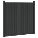 PANEL OGRODZENIOWY 5 EL. WPC I ALUMINIUM CZARNY 880X186,5CM