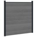 PANEL OGRODZENIOWY 5 EL. WPC I ALUMINIUM SZARY 872X186CM
