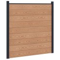 PANEL OGRODZENIOWY 5 EL. WPC I ALUMINIUM BRĄZOWY 872X186CM