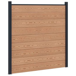 PANEL OGRODZENIOWY 5 EL. WPC I ALUMINIUM BRĄZOWY 872X186CM