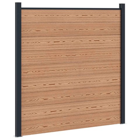 PANEL OGRODZENIOWY 5 EL. WPC I ALUMINIUM BRĄZOWY 872X186CM