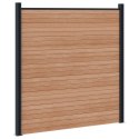 PANEL OGRODZENIOWY 5 EL. WPC I ALUMINIUM BRĄZOWY 872X186CM
