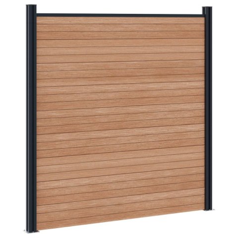 PANEL OGRODZENIOWY 5 EL. WPC I ALUMINIUM BRĄZOWY 872X186CM