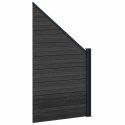 PANEL OGRODZENIOWY 6 EL. WPC I ALUMINIUM CZARNY 965X186CM