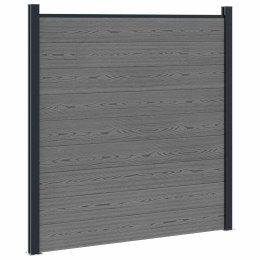 PANEL OGRODZENIOWY 7 EL. WPC I ALUMINIUM SZARY 1218X186CM