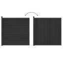 PANEL OGRODZENIOWY WPC I ALUMINIUM CZARNY 173X186CM