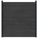 PANEL OGRODZENIOWY WPC I ALUMINIUM CZARNY 180X186CM