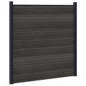 PANEL OGRODZENIOWY WPC I ALUMINIUM CZARNY 180X186CM