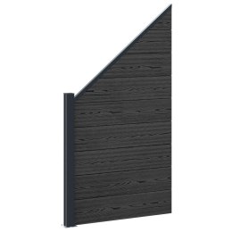 PANEL OGRODZENIOWY WPC I ALUMINIUM CZARNY 95X180CM