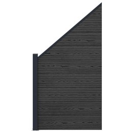 PANEL OGRODZENIOWY WPC I ALUMINIUM CZARNY 95X180CM