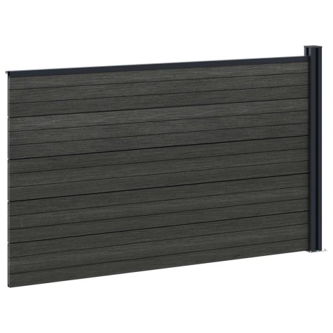 PANEL OGRODZENIOWY WPC I ALUMINIUM CZARNY 175X105CM