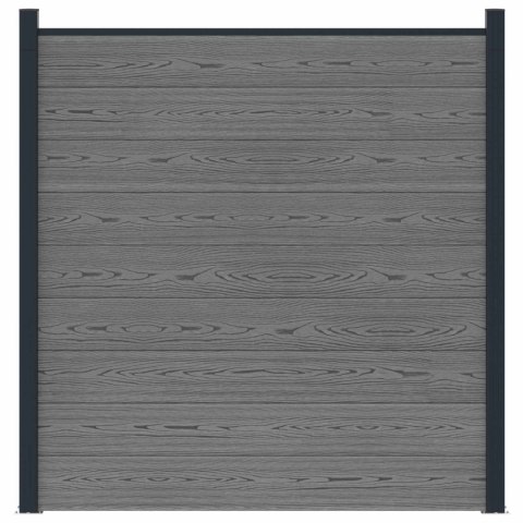 PANEL OGRODZENIOWY WPC I ALUMINIUM SZARY 180X186CM