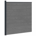 PANEL OGRODZENIOWY WPC I ALUMINIUM SZARY 175X186CM