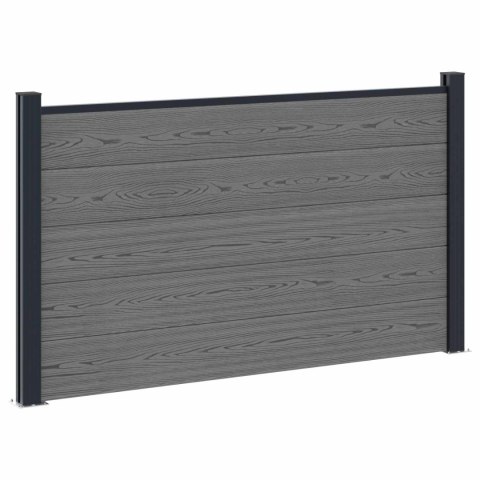 PANEL OGRODZENIOWY WPC I ALUMINIUM SZARY 180X105CM