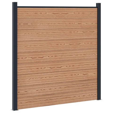 PANEL OGRODZENIOWY WPC I ALUMINIUM BRĄZOWY 180X186CM