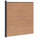 PANEL OGRODZENIOWY WPC I ALUMINIUM BRĄZOWY 175X186CM