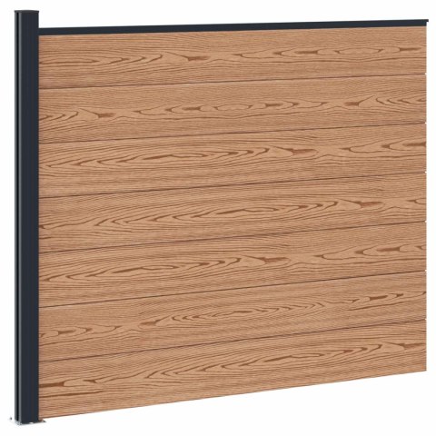 PANEL OGRODZENIOWY WPC I ALUMINIUM BRĄZOWY 175X146CM