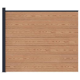 PANEL OGRODZENIOWY WPC I ALUMINIUM BRĄZOWY 175X146CM