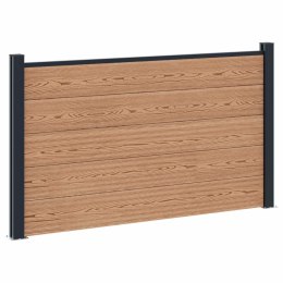 PANEL OGRODZENIOWY WPC I ALUMINIUM BRĄZOWY 180X105CM