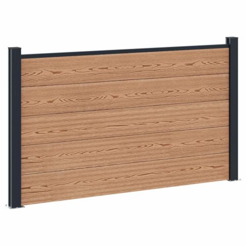 PANEL OGRODZENIOWY WPC I ALUMINIUM BRĄZOWY 180X105CM