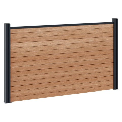 PANEL OGRODZENIOWY WPC I ALUMINIUM BRĄZOWY 180X105CM