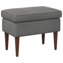 VidaXL Stołek na Stopy ciemnoszary 55 x 35 x 41 cm Welur