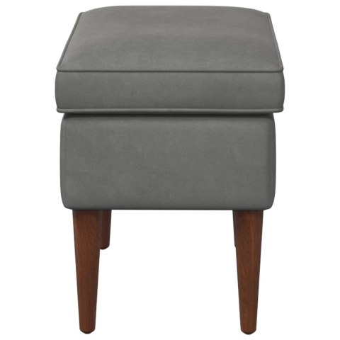 VidaXL Stołek na Stopy ciemnoszary 55 x 35 x 41 cm Welur