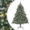 VidaXL Sztuczna choinka z podstawą Zielony 210 cm PVC, plastik i stal