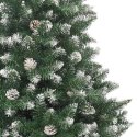 VidaXL Sztuczna choinka z podstawą Zielony 210 cm PVC, plastik i stal