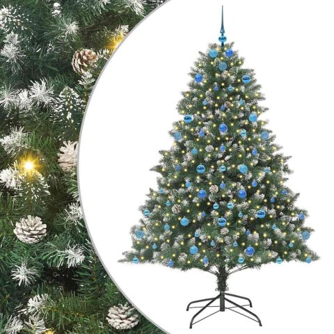 VidaXL Sztuczna choinka z podstawą Zielony 210 cm PVC, plastik i stal