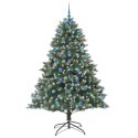 VidaXL Sztuczna choinka z podstawą Zielony 210 cm PVC, plastik i stal