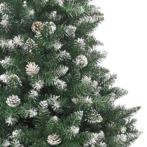 VidaXL Sztuczna choinka z podstawą Zielony 210 cm PVC, plastik i stal