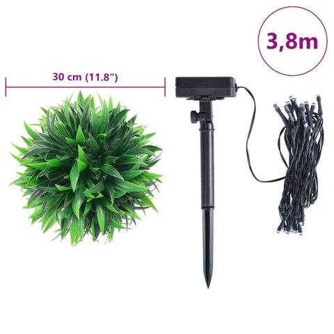 VidaXL Sztuczne kule bukszpanowe z diodami LED 2 szt. Zielone 30 cm