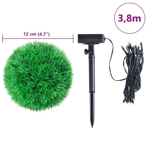 VidaXL Sztuczne kule bukszpanowe z diodami LED 4 szt. Zielone 12 cm
