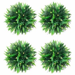 VidaXL Sztuczne kule bukszpanowe z diodami LED 4 szt. Zielone 15 cm
