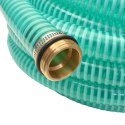 VidaXL Wąż ssący z mosiężnymi złączkami, 3 m, 25 mm, zielony