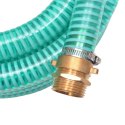 VidaXL Wąż ssący z mosiężnymi złączkami, 3 m, 25 mm, zielony