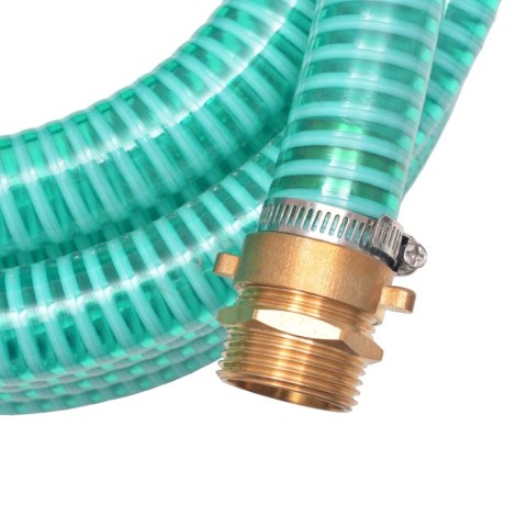VidaXL Wąż ssący z mosiężnymi złączkami, 3 m, 25 mm, zielony