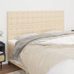 VidaXL Zagłówek kremowy 160x5x118/128 cm tkanina