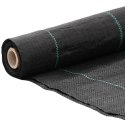 VidaXL Agrowłóknina antychwastowa, czarna, 4x10 m, PP
