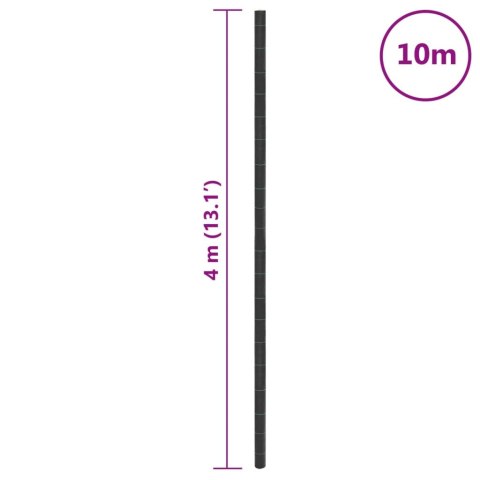 VidaXL Agrowłóknina antychwastowa, czarna, 4x10 m, PP