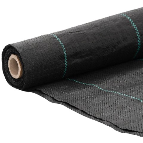 VidaXL Agrowłóknina antychwastowa, czarna, 4x25 m, PP