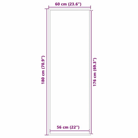 VidaXL Dywanik wejściowy Czarny 60 x 180 cm polipropylen