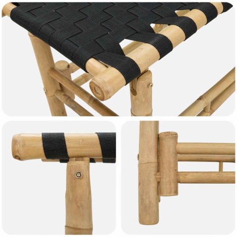 VidaXL Ławka ogrodowa 80 x 38 x 40 cm Bambus Naturalny Prostokątny